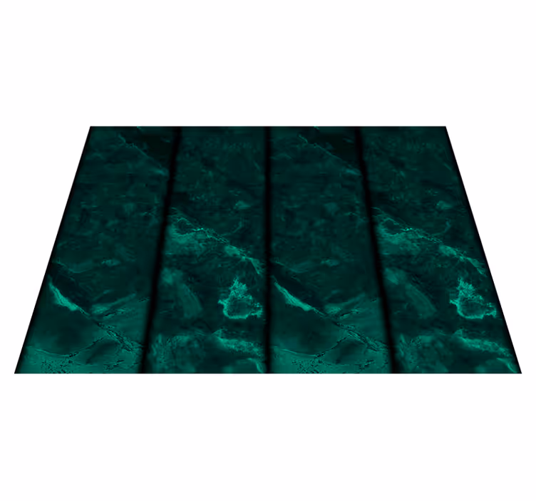 Tapis vinyle salle de bain effet marbre noir et vert - TenStickers