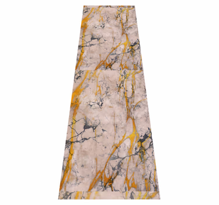 Tapis vinyle salle de bain marbre doré chaud - TenStickers