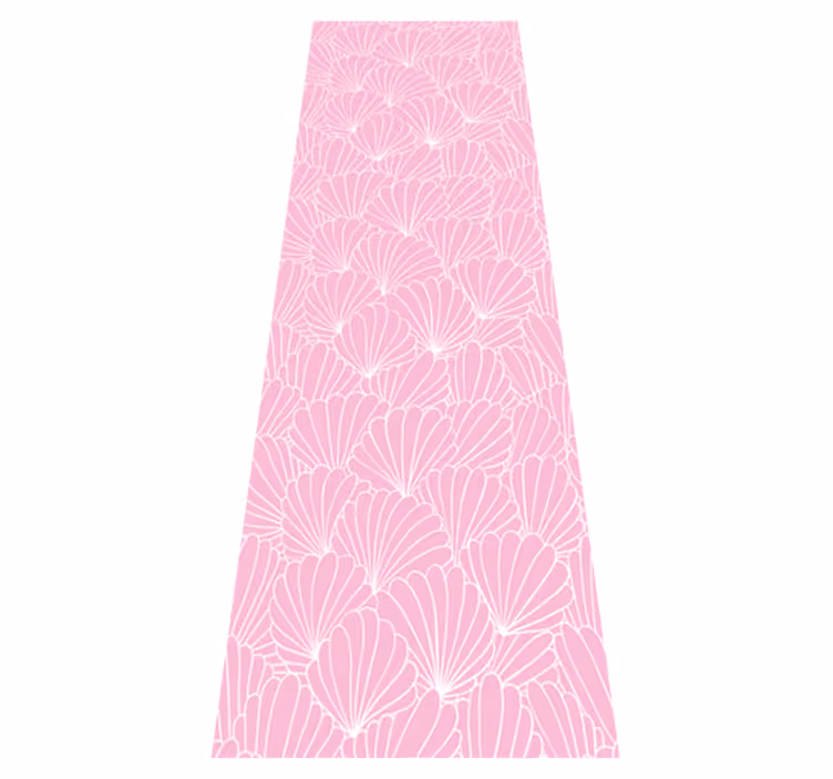 Tapis vinyle salle de bain coquillages roses kawaii - TenStickers
