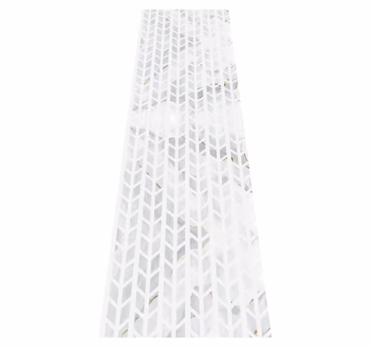 Tapis vinyle salle de bain petits carreaux marbre doré - TenStickers