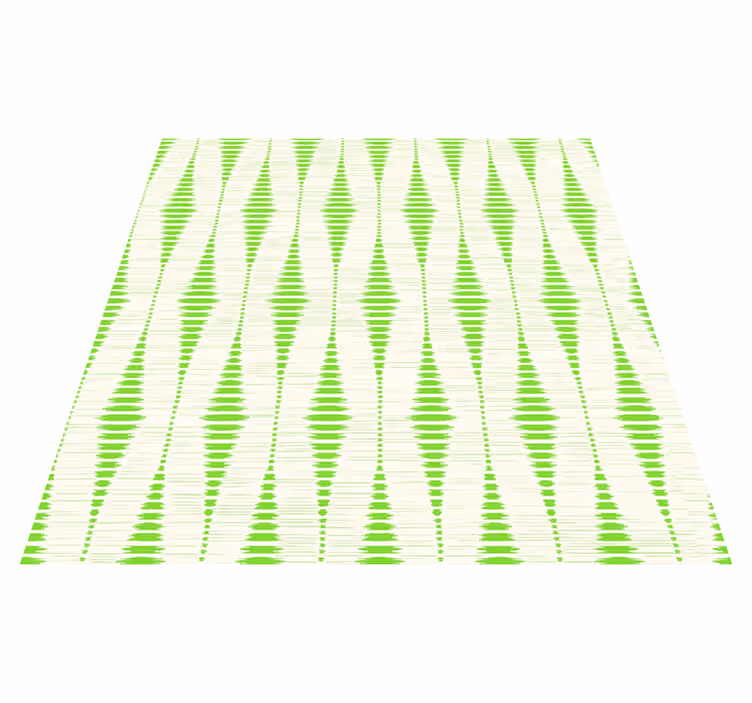 Tapis vinyle géométrique ikat vert rabaul - TenStickers