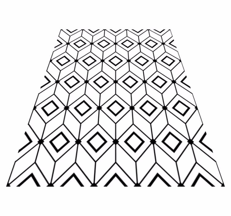 Tapis vinyle géométrique éléments en diamant modernes - TenStickers