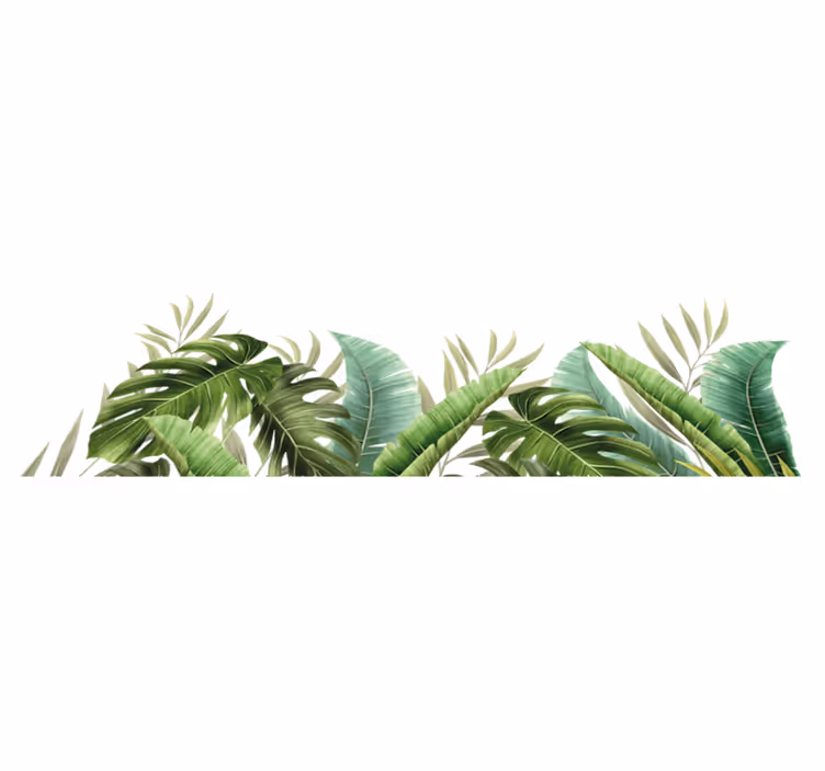 Tapis vinyle salle de bain plantes tropicales - TenStickers