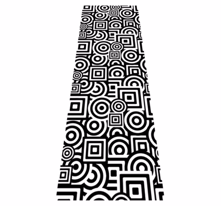 Tapis vinyle salle de bain motifs concentriques - TenStickers