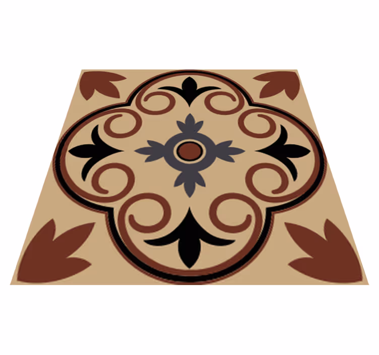 Tapis vinyle salle de bain motif ciment vintage hidráulique - TenStickers