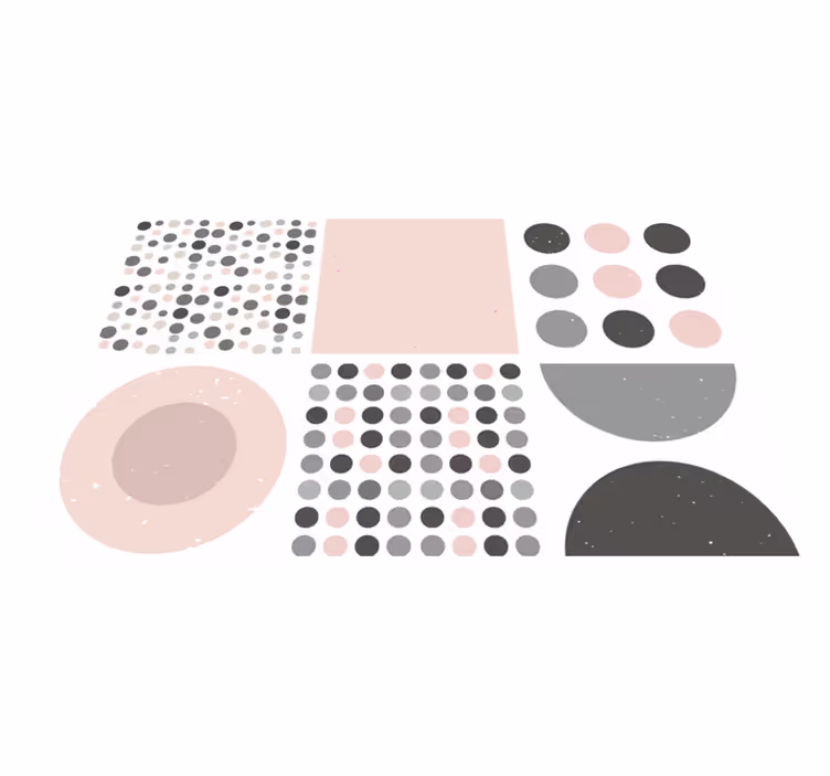 Tapis vinyle salle de bain carreaux rebekka scandinaves - TenStickers