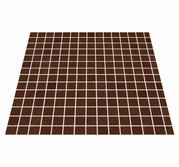 Tapis vinyle salle de bain mosaïque chocolat mini - TenStickers
