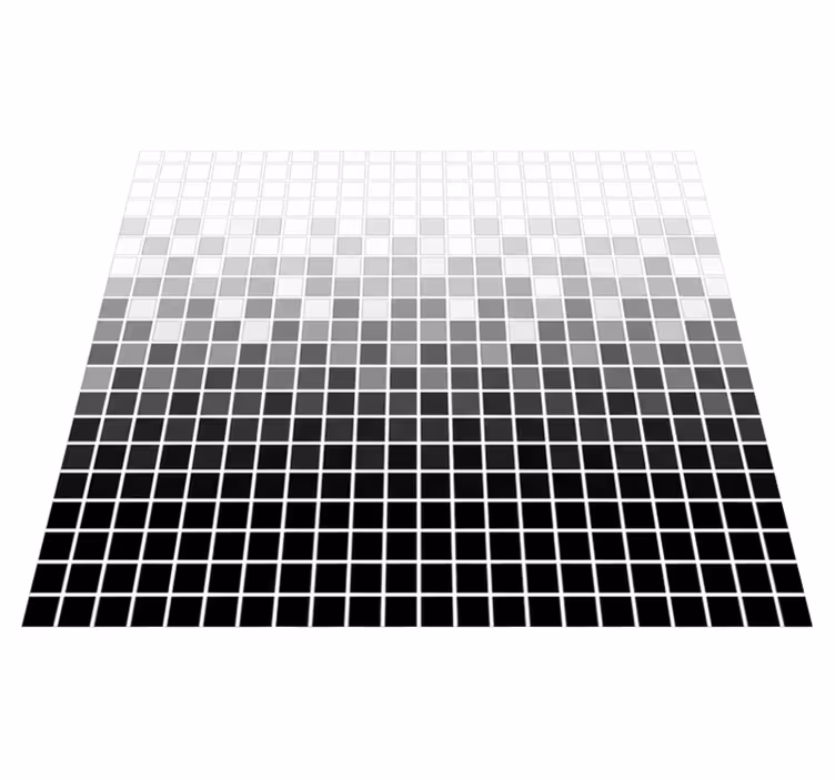 Tapis vinyle salle de bain mosaïques carrées monochromes - TenStickers