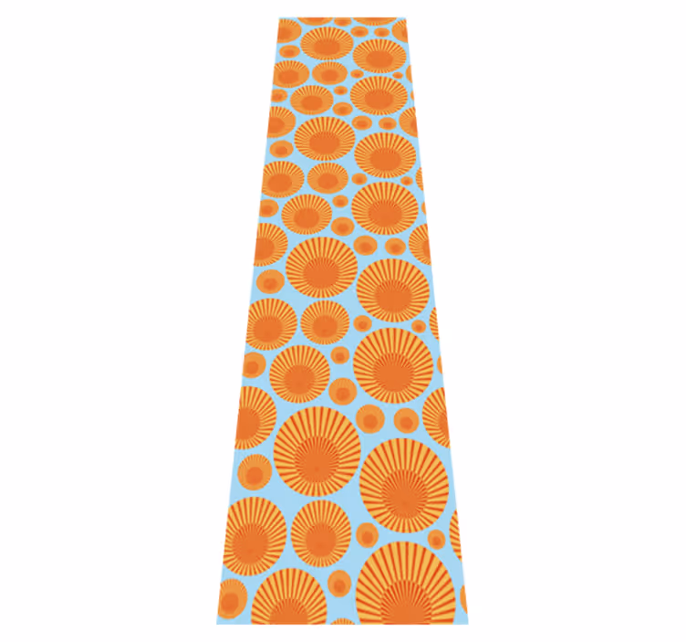 Tapis vinyle cuisine 70's soleil réfrigérateur - TenStickers
