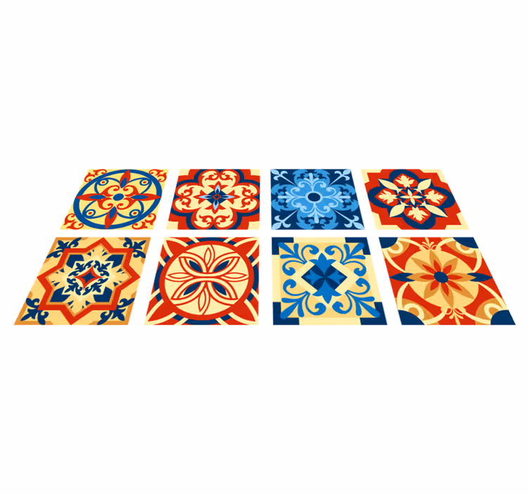 Tapis vinyle cuisine carreaux eraldo azulejos - TenStickers