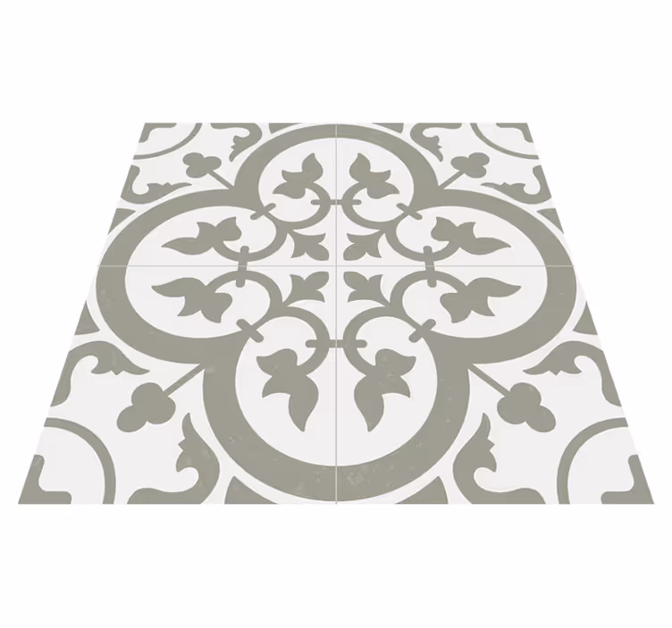 Tapis vinyle cuisine azulejo maroc couleur brume verte - TenStickers