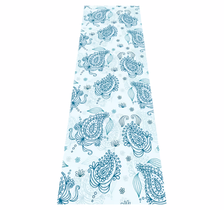Tapis vinyle cuisine motifs paisley floraux - TenStickers