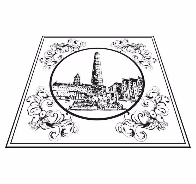 Tapis vinyle cuisine place du dam amsterdam - TenStickers