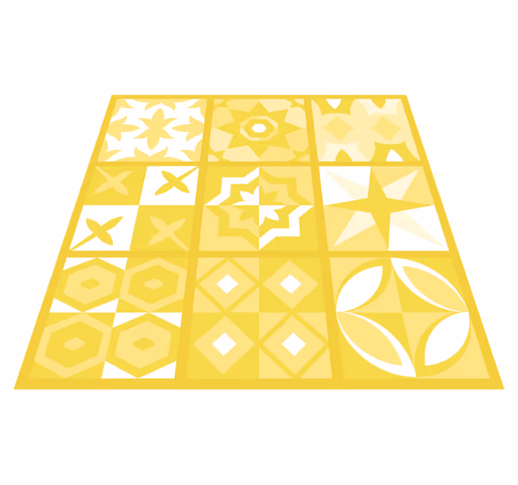 Tapis vinyle cuisine jaune éclatant - TenStickers