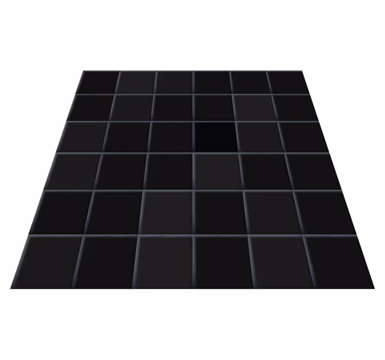 Tapis vinyle cuisine carreaux noirs petits - TenStickers