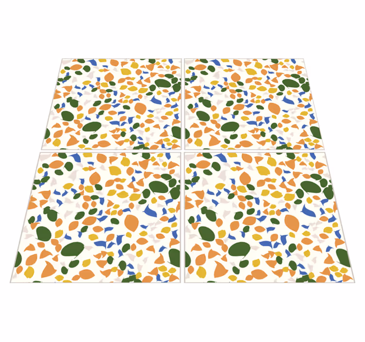 Tapis vinyle cuisine effet carrelage terrazzo - TenStickers
