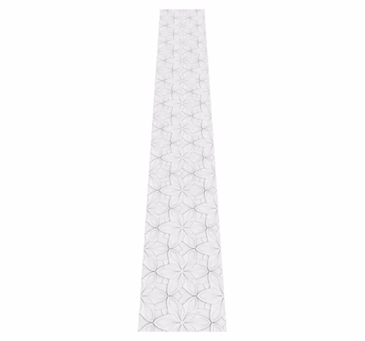 Tapis vinyle cuisine carreaux hexagonaux minimalistes fleurs - TenStickers