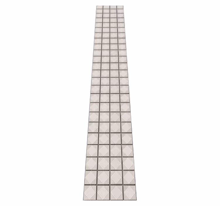 Tapis vinyle cuisine carreaux abstraits minimalistes blancs - TenStickers