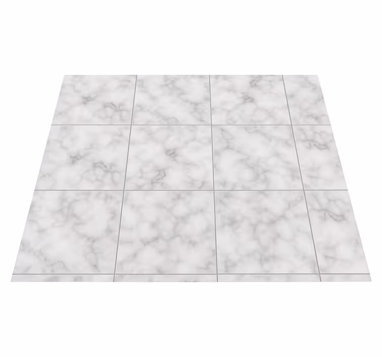 Tapis vinyle cuisine carreau marbre blanc - TenStickers