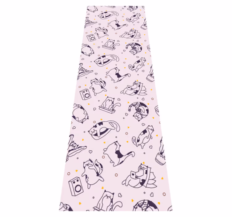 Tapis vinyle chambre motif groupe de musique chat - TenStickers