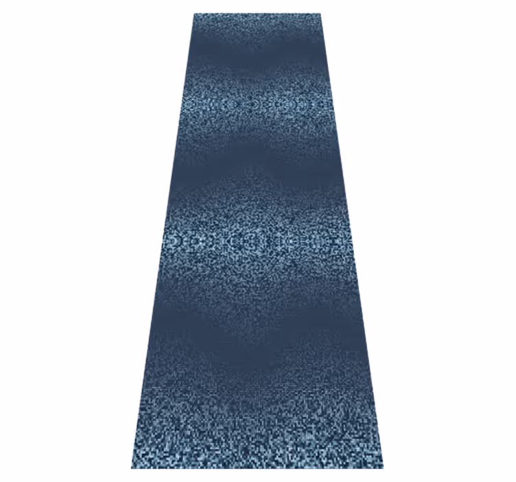 Tapis vinyle chambre design à pois carrés bleus rétro - TenStickers