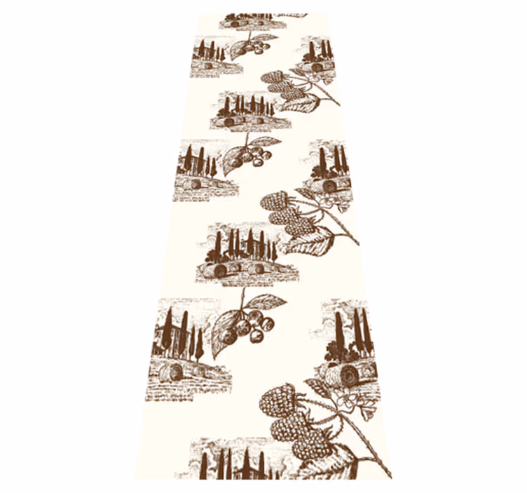 Tapis vinyle chambre motif de vie provinciale française - TenStickers