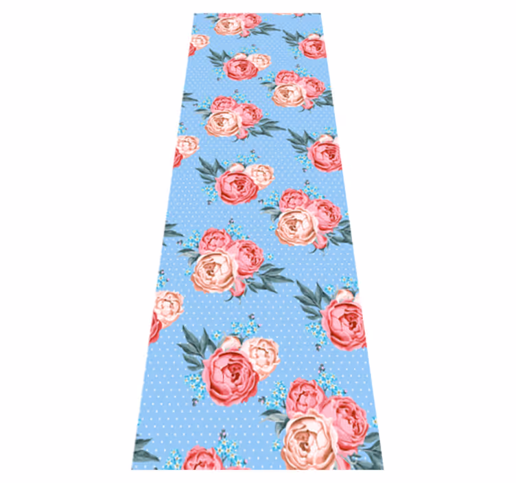 Tapis vinyle chambre style shabby chic à pois - TenStickers