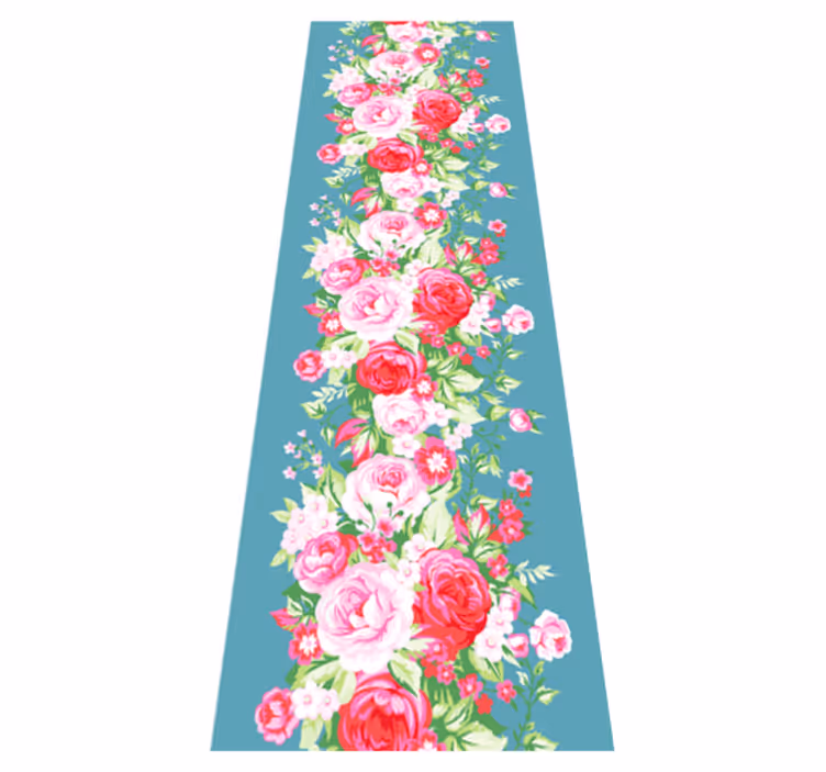 Tapis vinyle chambre motif turquoise shabby chic - TenStickers