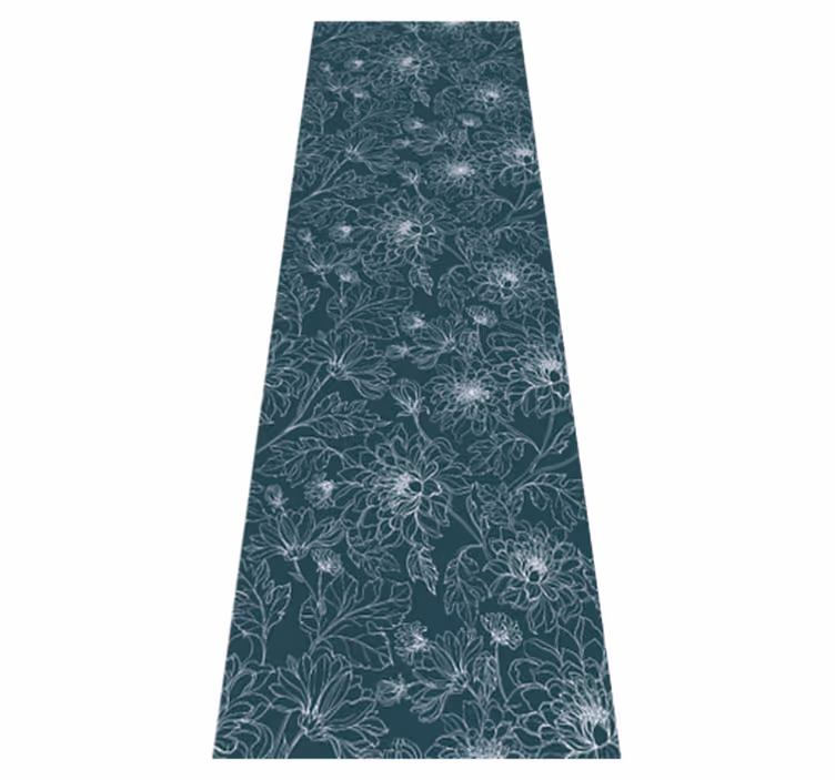 Tapis vinyle chambre fleurs blanches grandmillenial - TenStickers