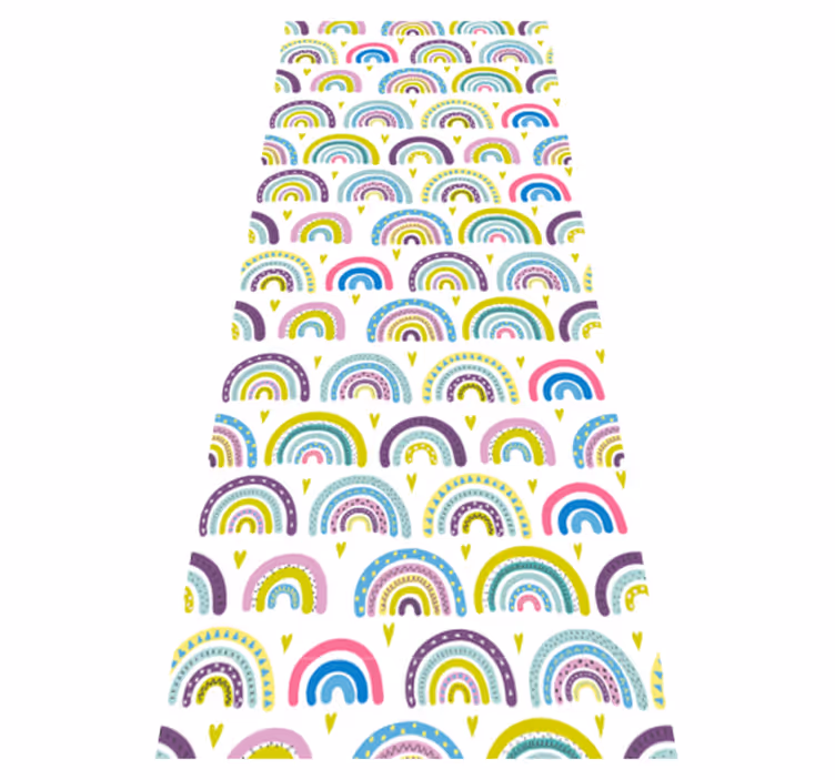 Tapis vinyle chambre motif arc-en-ciel coloré - TenStickers