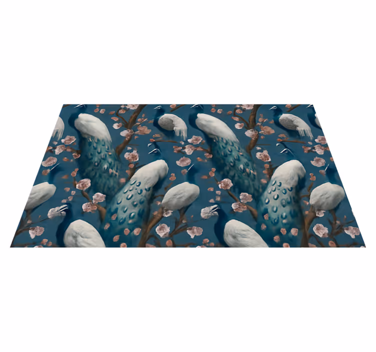 Tapis vinyle chambre paons Élégants et magnifiques - TenStickers