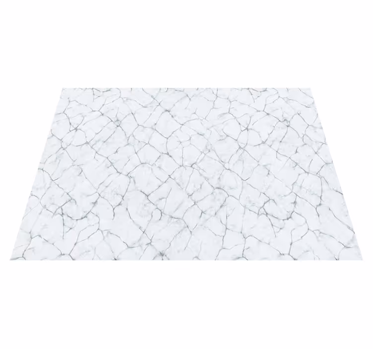 Tapis vinyle chambre marbre blanc fissuré - TenStickers