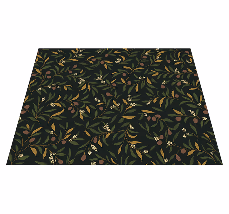 Tapis vinyle chambre design floral simple répétitif - TenStickers