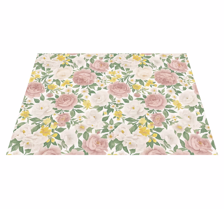 Tapis vinyle chambre motif botanique mystérieux fumé - TenStickers