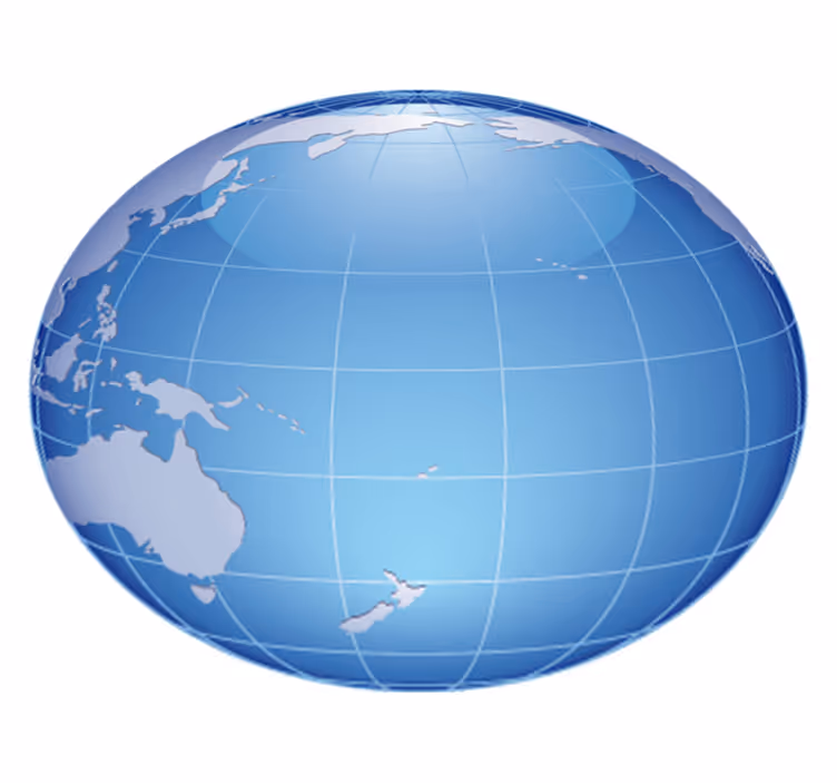 Tapis vinyle chambre monde bleu océan pacifique - TenStickers