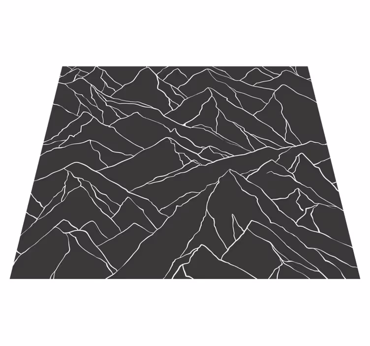 Tapis vinyle bureau contours de montagnes - TenStickers