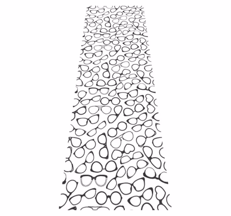 Tapis vinyle bureau motif simple lunettes tendance - TenStickers