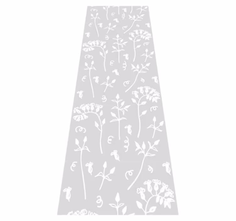 Tapis vinyle bureau fleurs dessinées - TenStickers
