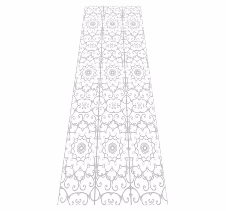 Tapis vinyle bureau motif floral - TenStickers