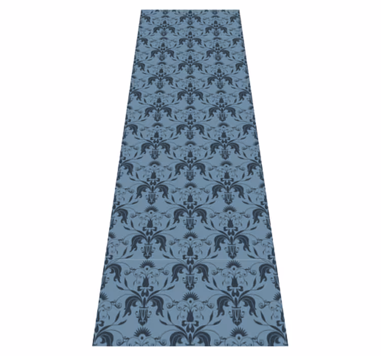 Tapis vinyle bureau formes fleuries - TenStickers
