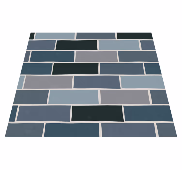 Tapis vinyle chambre briques grises ornementales - TenStickers