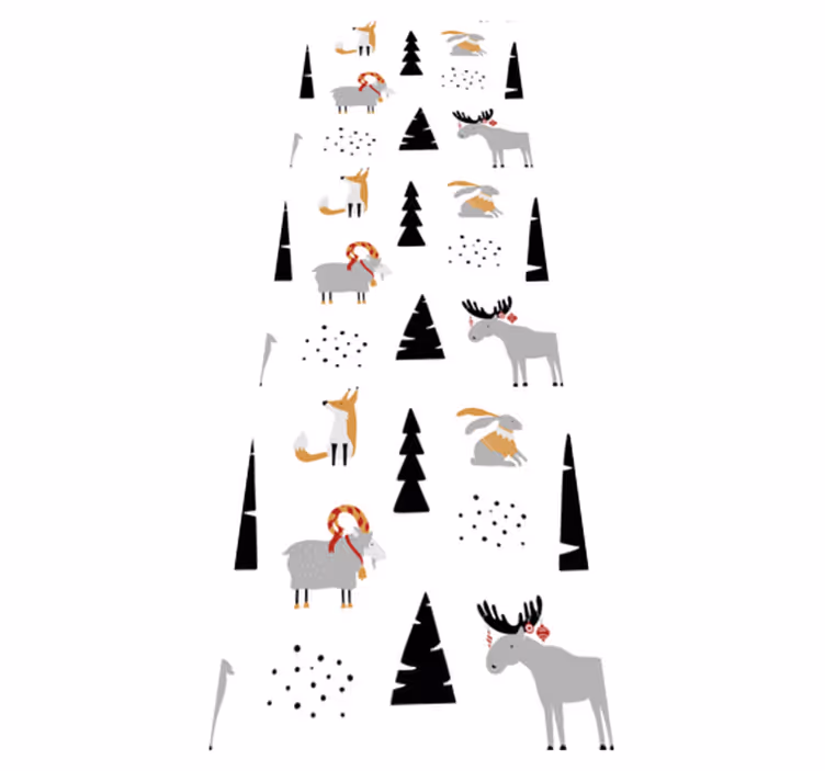 Tapis vinyle chambre motif animaux d'hiver - TenStickers