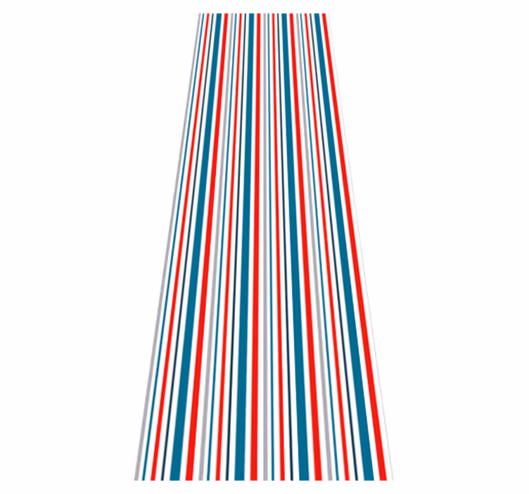 Tapis vinyle chambre design rayé rétro marine - TenStickers