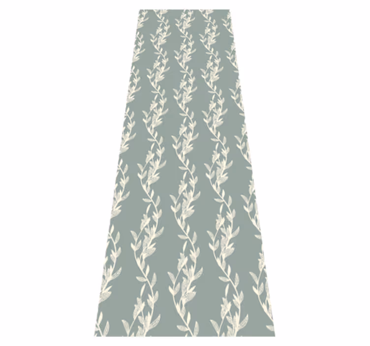 Tapis vinyle chambre style provençal feuilles petites - TenStickers