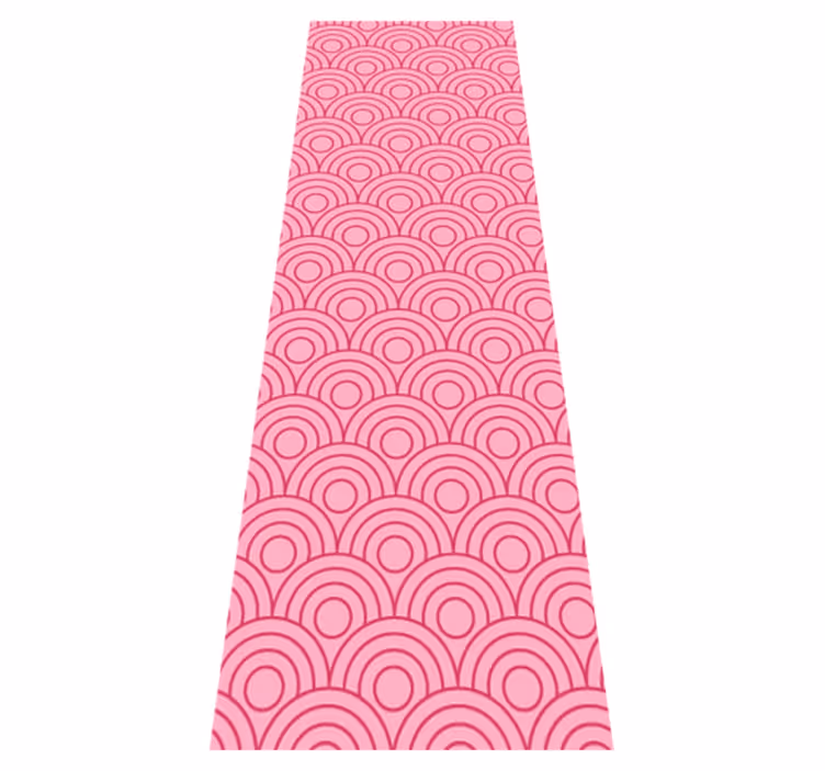 Tapis vinyle chambre forme rose foncé et clair - TenStickers