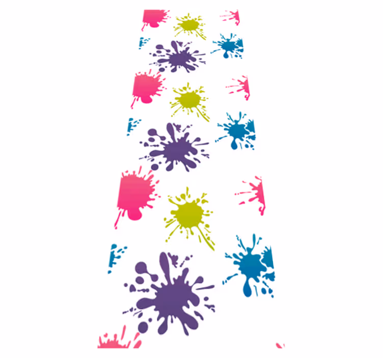 Tapis vinyle chambre éclaboussure multicolore - TenStickers