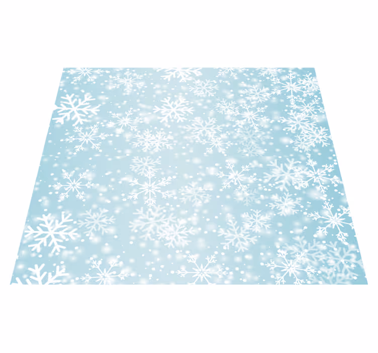 Tapis vinyle chambre chute de neige - TenStickers