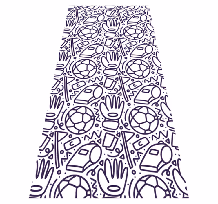 Tapis vinyle chambre design gribouillis sportif - TenStickers