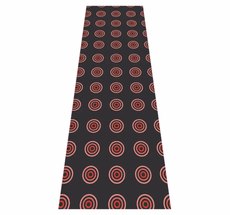 Tapis vinyle chambre motif géométrique rond rouge - TenStickers