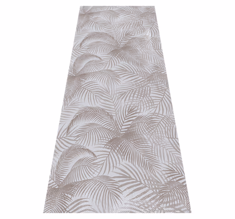 Tapis vinyle chambre botanique élégante grise années 80 - TenStickers
